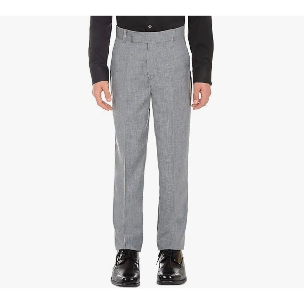 Calvin Klein Flat-Front Slim Fit Suit Pants Size 10 Lt. Grey New With Tags